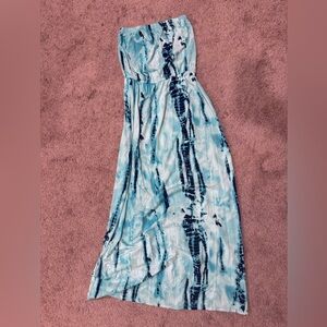 Faded Glory Teal Tie-Dye Dress